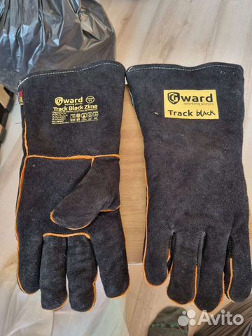 Перчатки из спилка защитные удлиненные