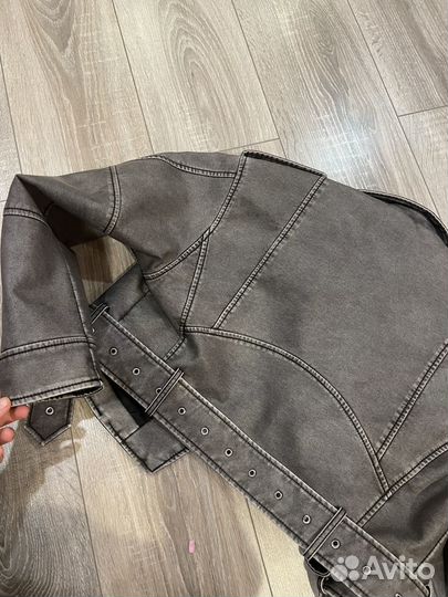 Косуха винтажная серая