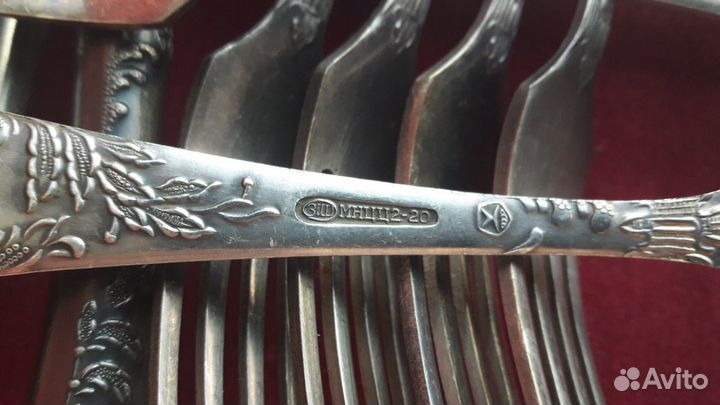 Вилки ножи СССР набор зиш завод Шевченко 12 шт