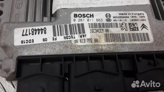 Блок управления двс peugeot 307 (96O01PC01)