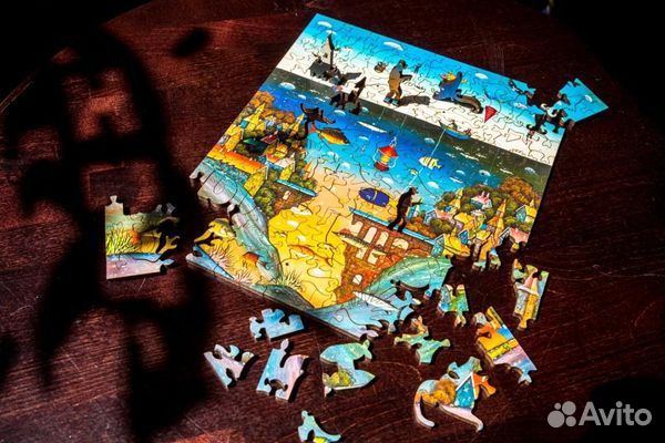 Фигурный деревянный пазл 