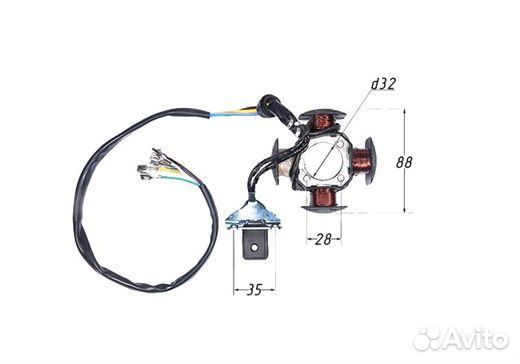 Статор генератора 157FMI, 162FMJ, 166FMM (CG, CB)