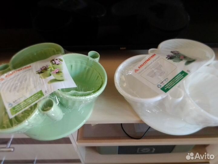 Подставка на три горшка с автополивом