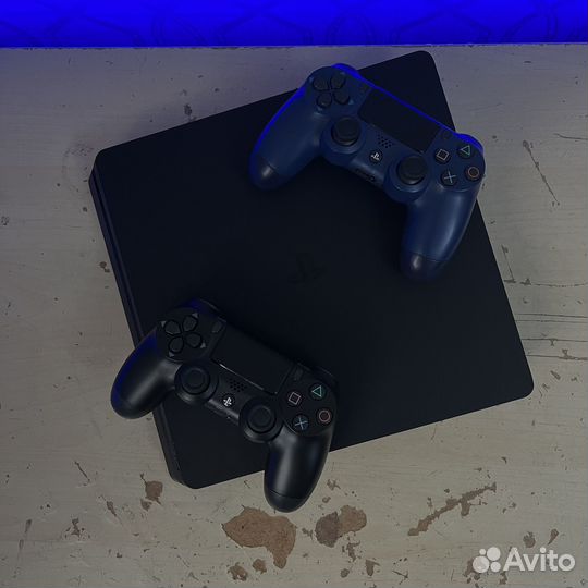 Sony PS4 slim 500gb 2 геймпада