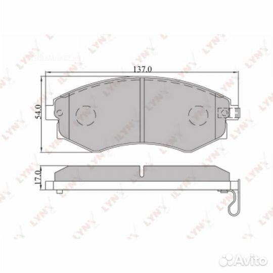 Lynxauto BD-3607 Колодки тормозные дисковые перед