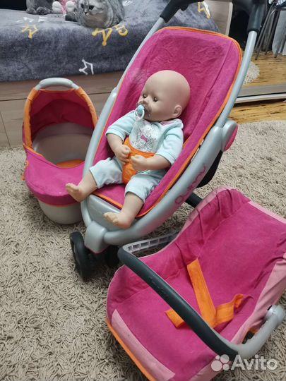 Коляска smoby для кукол+ annabell