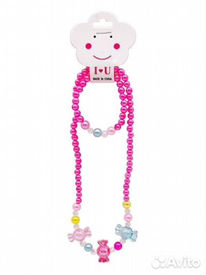 Набор украшений для девочек Брасле и бусы F2-26