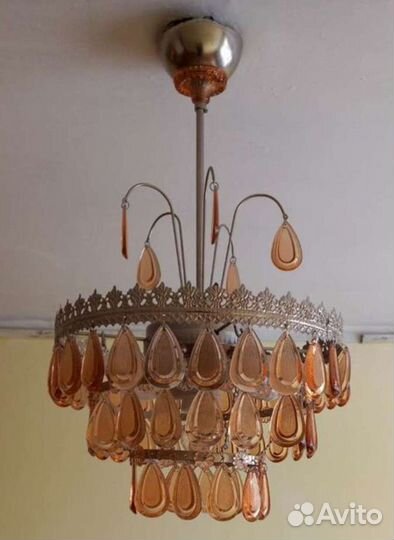Люстра СССР винтаж не хрустальная