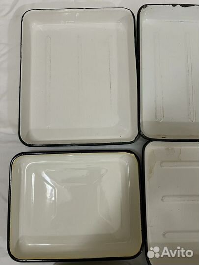 Лотки эмалированные для холодца СССР 6 шт