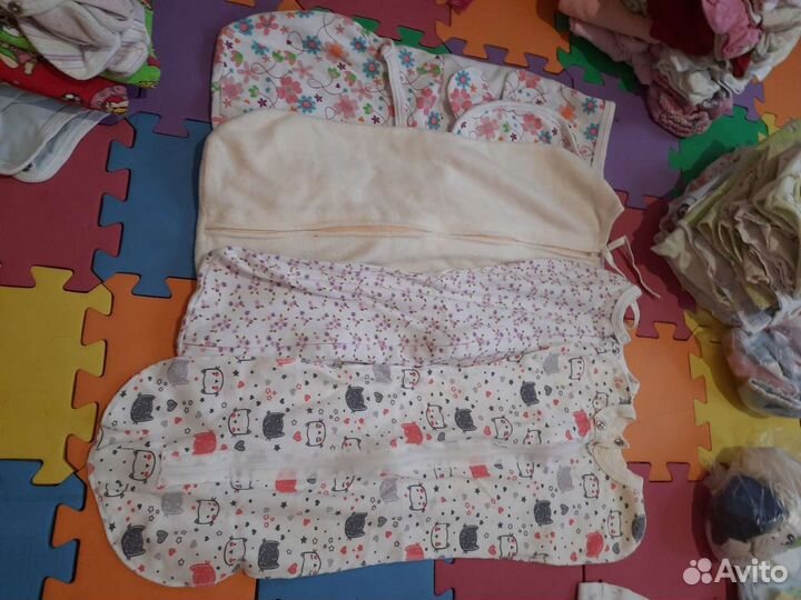 Пеленка кокон на липучках и на молнии 4е штуки