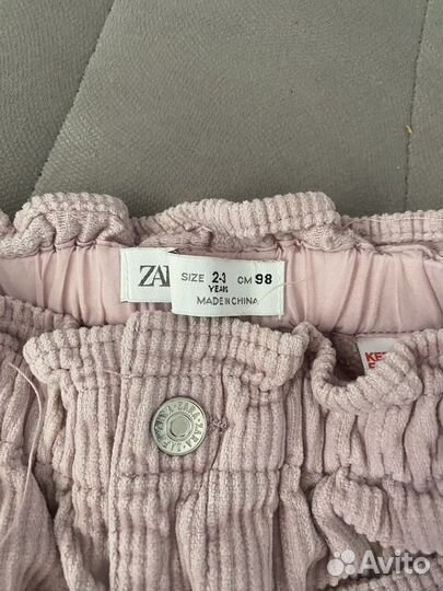 Брюки Zara для девочек двойни 92-98