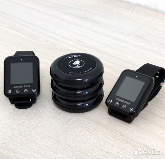 Кнопка вызова официанта с часами-пейджер Элит