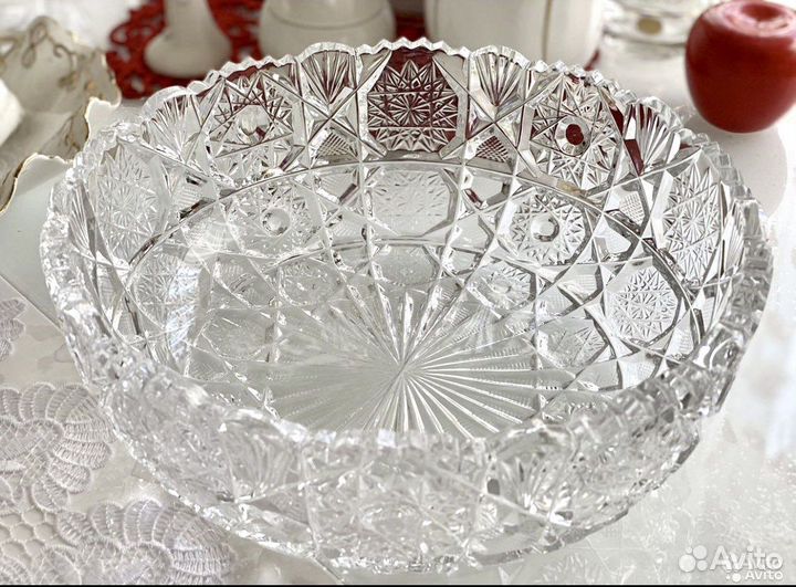 Сахарница Конфетница Фруктовница. Хрусталь СССР