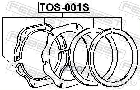 Комплект прокладок поворотного кулака TOS-001S