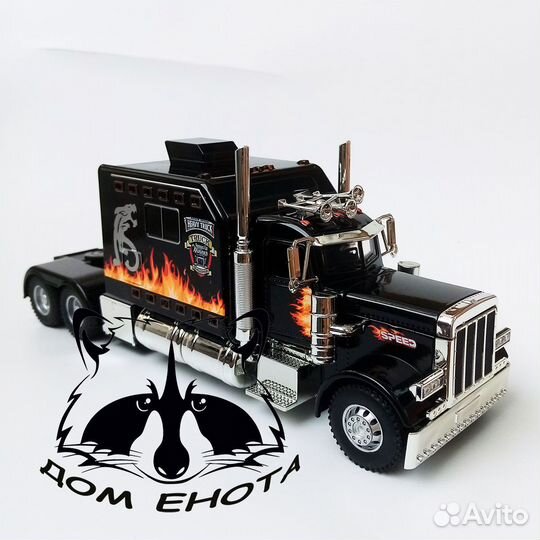 Машинка грузовик тягач Peterbilt 389 метал