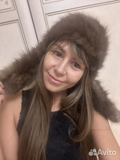 Шапка ушанка из соболя