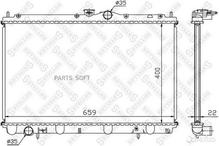 Stellox 10-25096-SX 10-25096-SX радиатор системы о