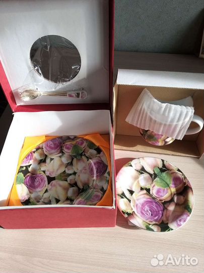 Чайная пара, набор, фарфор Китай Новый