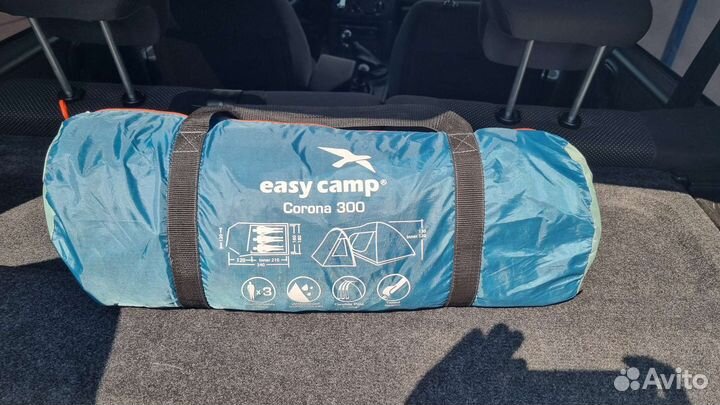 Палатка 3 местная с тамбуром Easy camp corona 300