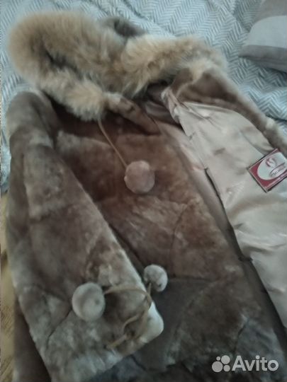 Шуба для девочки цигейка (мутон)