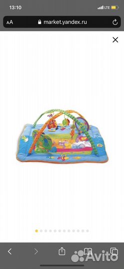 Развивающий коврик tiny love зоосад