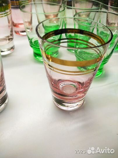 Рюмки стопки СССР цветное стекло винтаж 80-е гг