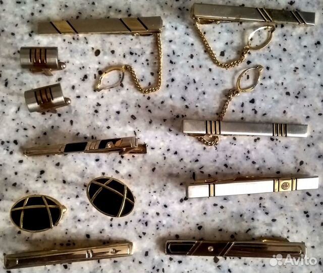 Гарнитуры (зажимы+запонки), зажимы для галстука