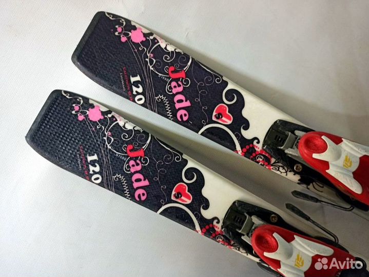 Горные лыжи 120 см с ботинками 35