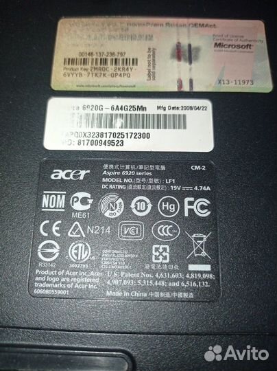Продам корпус Acer Aspire 6920