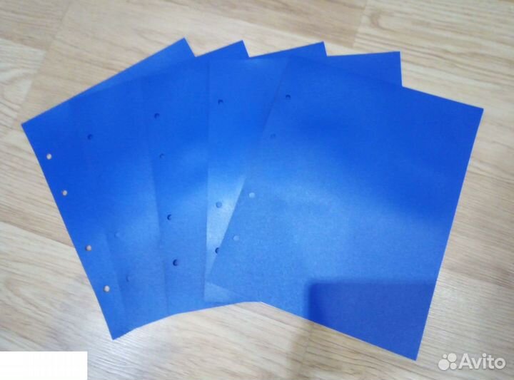 Промежуточные листы 196*248 мм. Синий пластик