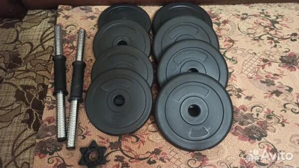 Новые гантели, разборные по 7кг, 2 штуки