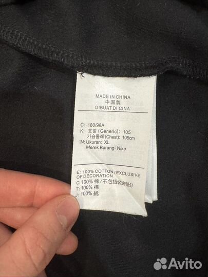 Кофта nike tech fleece черная