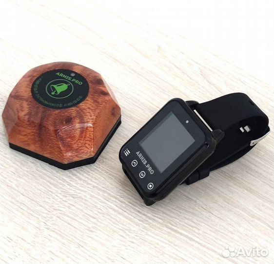 Кнопка вызова официанта Бургер с часами Элит