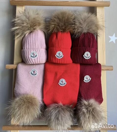 Шапка и шарф Moncler детские