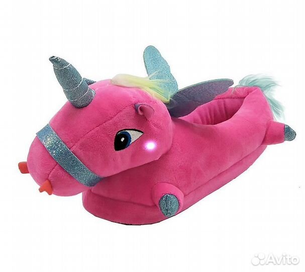 Тапочки FunFur Единорог-3 светящиеся Розовый