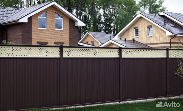 Забор из профлиста цена за метр под ключ