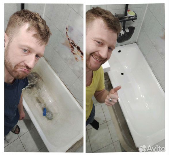 Реставрация ванн жидким акрилом, литьевым мрамором