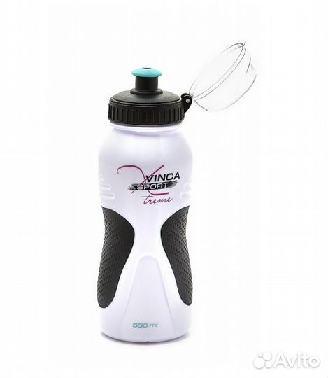 Фляга велосипедная с защитой от пыли белая