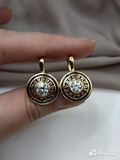 Серьги Versace vintage позолота