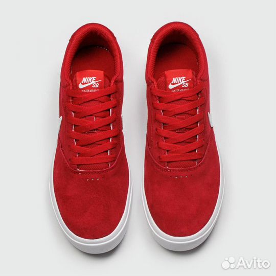 Кеды Nike SB Chron Suede Red White