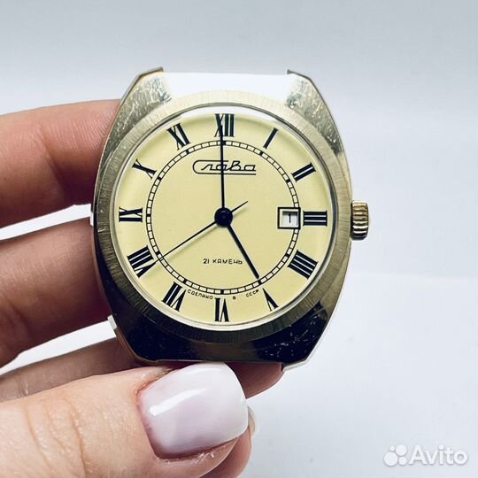 Часы СССР Слава Позолоченные 21 камень