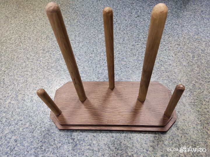 Держатель для бумажных полотенец, двойной (дерево)