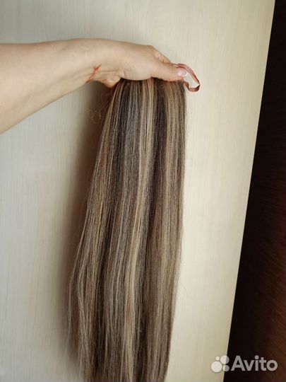 Очень красивый мелированный шиньон