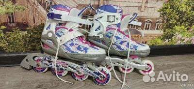 Ролики раздвижные 36-41 Reaction rainbowто