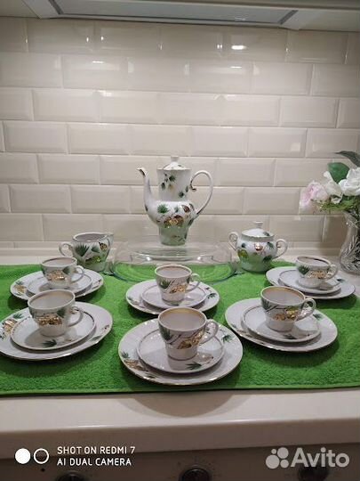 Сервиз из костяного фарфора кофейный СССР