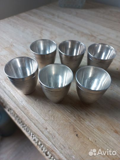 Набор рюмок 6 шт. мельхиор