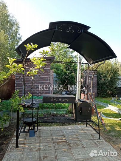 Мангал с крышей