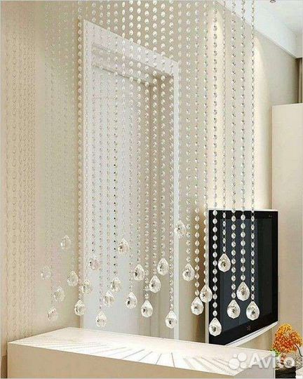 Подвеска хрустальная интерьерная хрустальные шторы