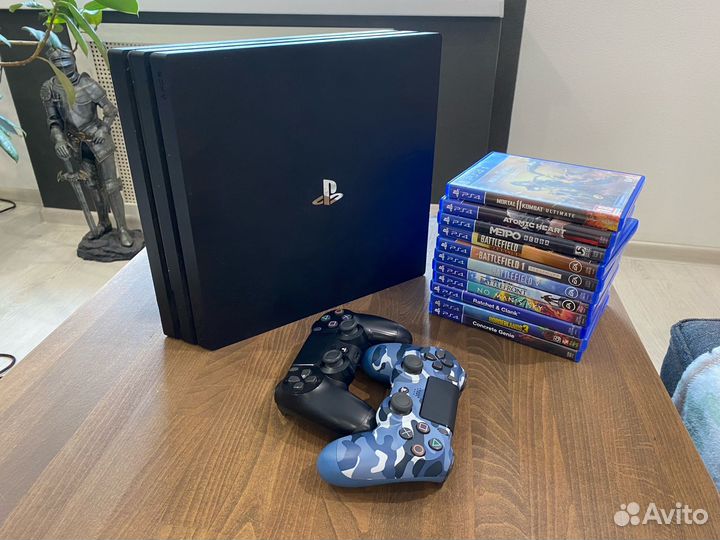 Sony ps4 pro 1tb - состояние новой с играми