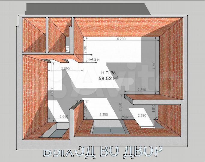 Коммерческое помещение 58,52 м²
